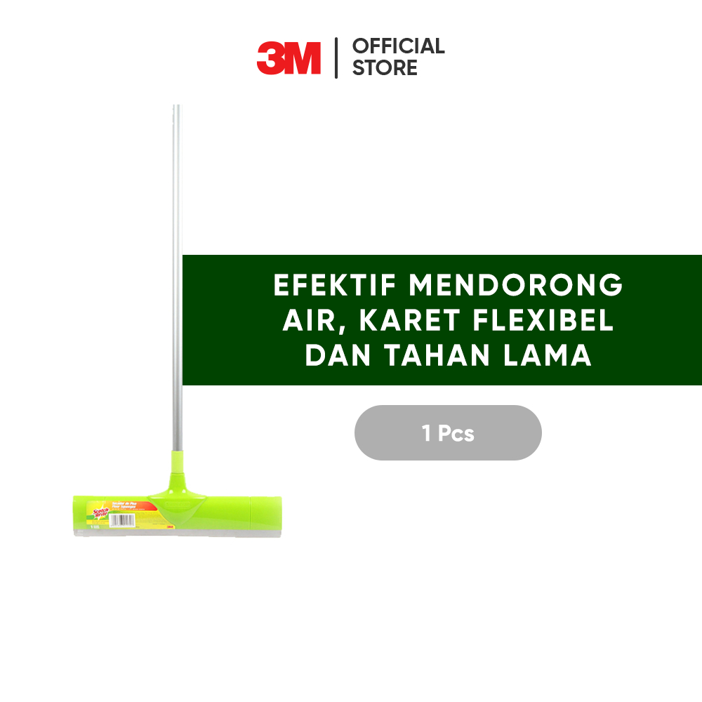 3M™ Scotch-Brite™ Pendorong Air Kecil Karet, Karet flexibel & tahan lama, 1 pc, Untuk mendorong air
