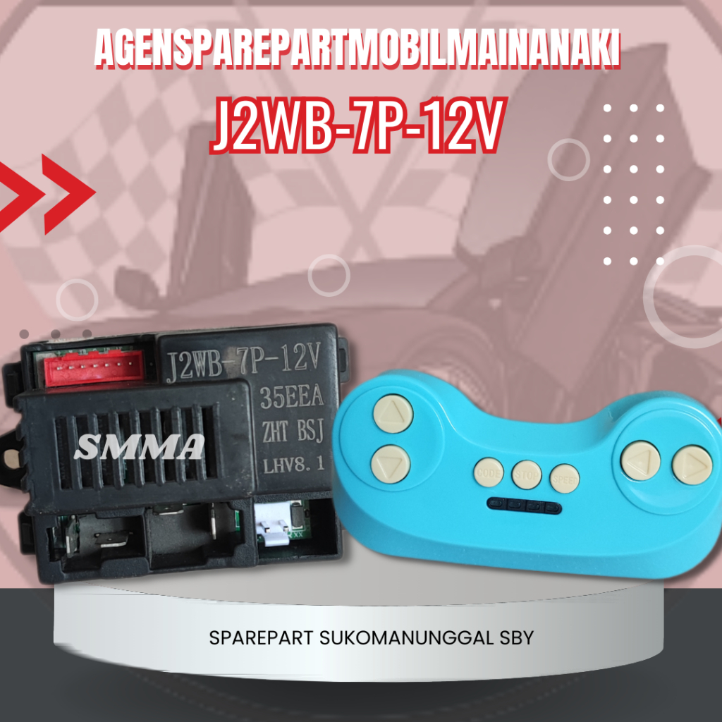 ⚡Ready⚡Remote Control + Receiver Bluetooth J2W-7P-12V PMB mobil aki,pliko,PMB,Wim cycle Mobil/Motor 