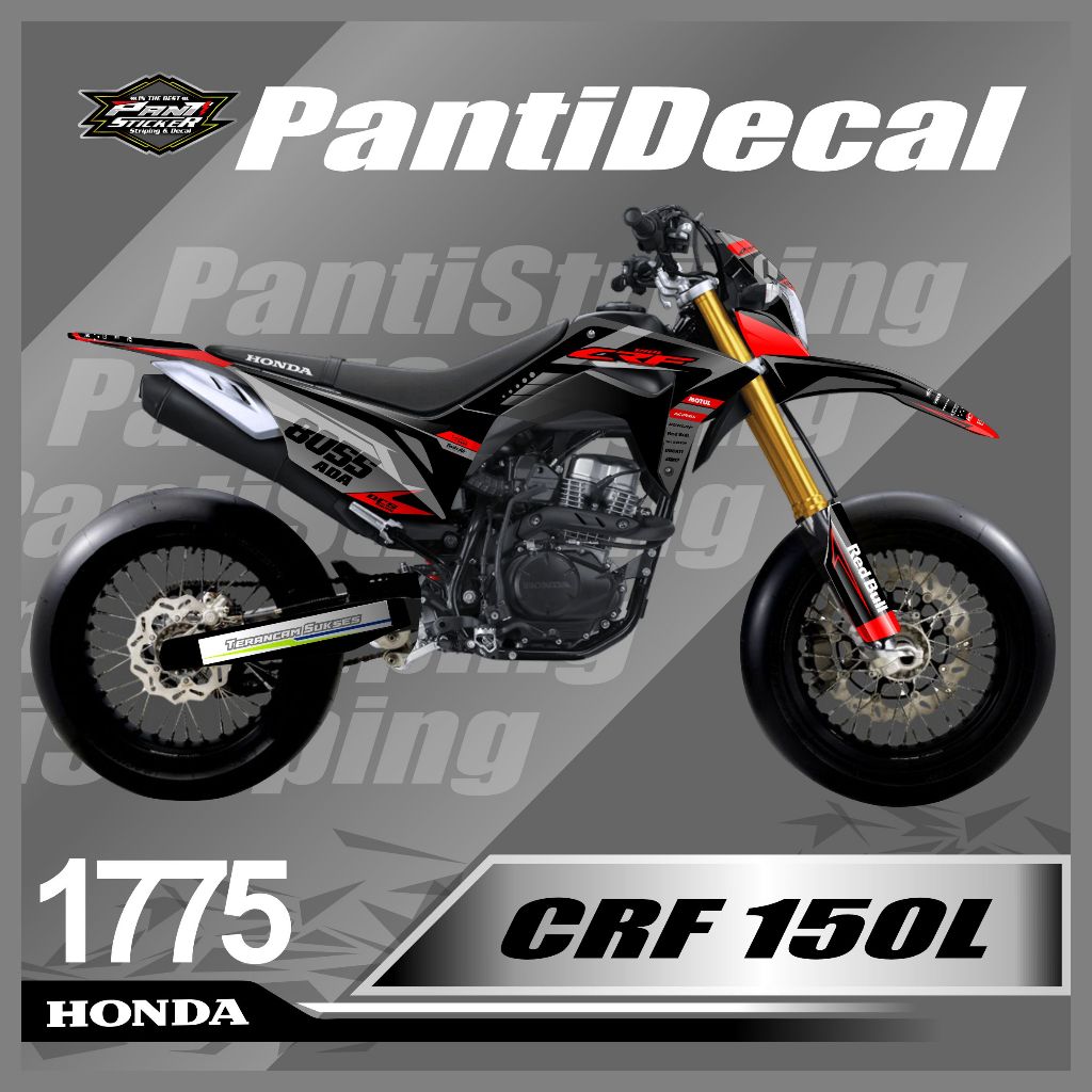 stiker crf 150l full body motor crf 150l stiker crf hologram desain logo racing decal crf 150 l holo