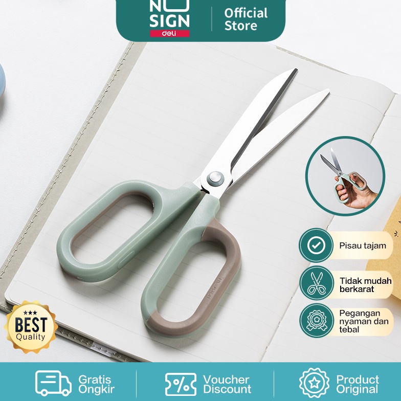 

R33ady Nusign Scissors / Gunting Desain Elegan Dual Color Pegangan Sangat Nyaman Tajam ENS055 ENS056 [68]