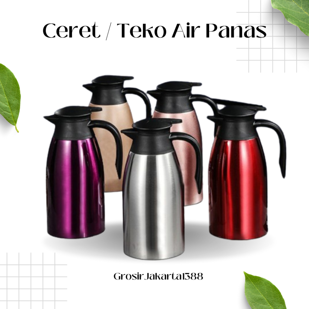 Termos Air Panas Teko Tempat Minum Teko Stainless Ceret Stainless Jug Ceret