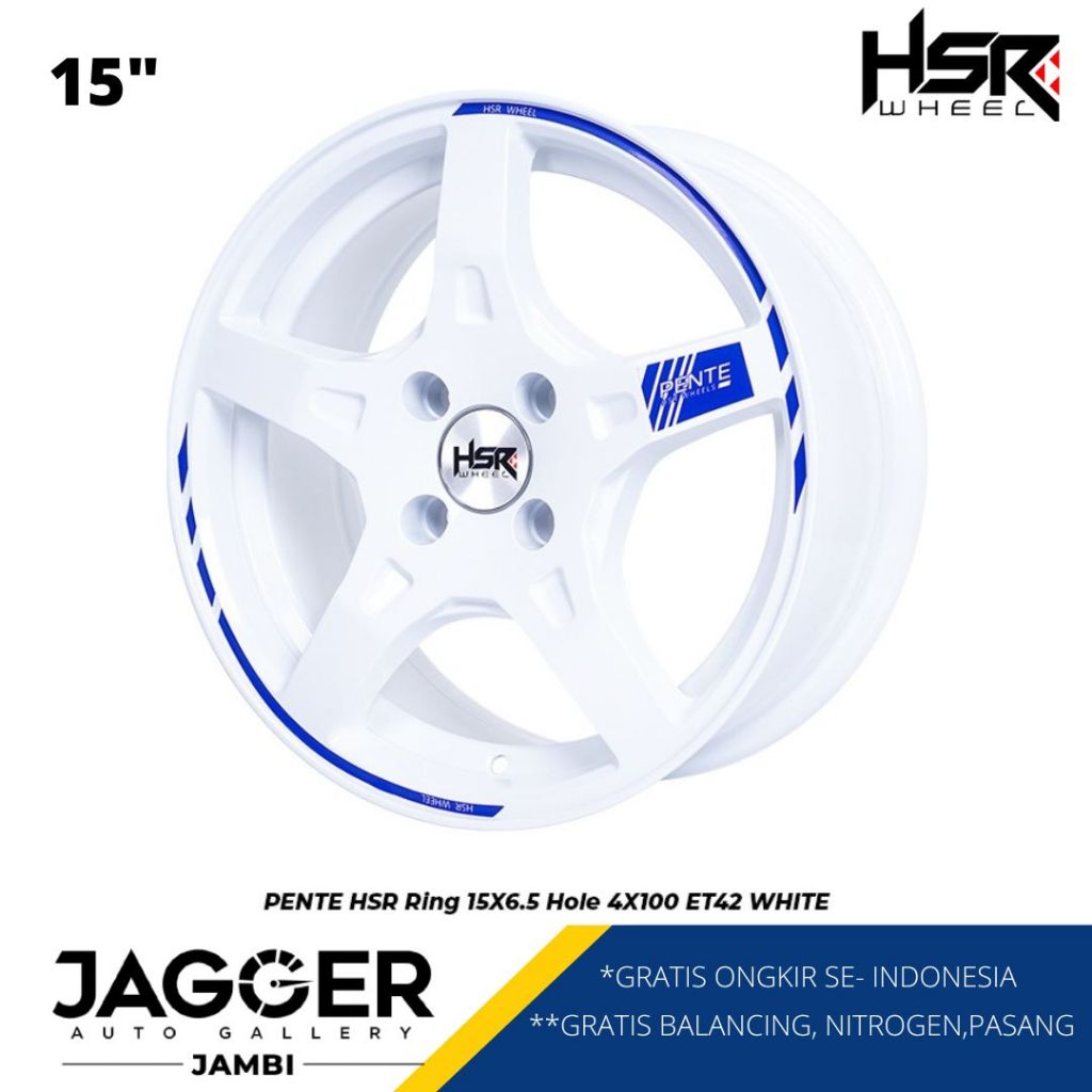 Velg mobil brio, jazz, yaris, agya, ayla Hsr Pente R15