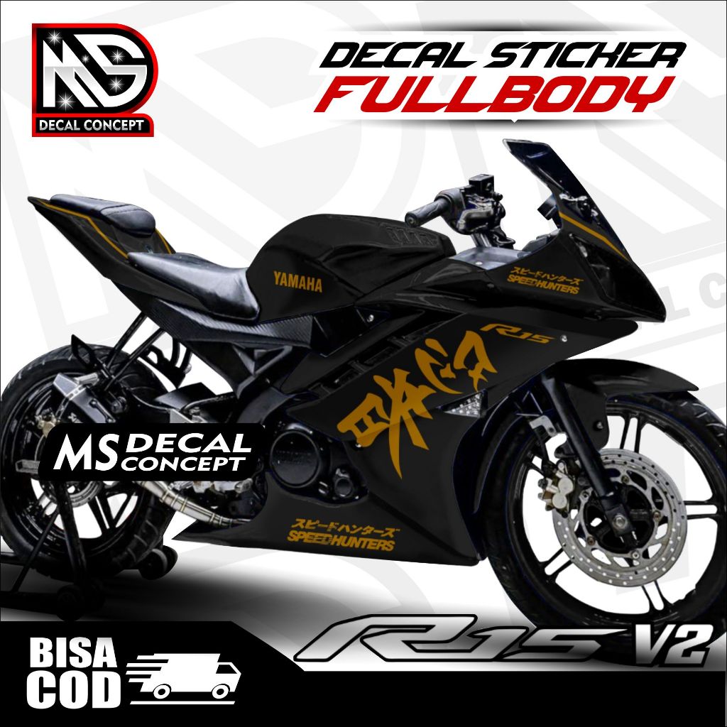 ⭐⭐⭐⭐⭐TERBARU Stiker Decal R15 V2 Stiker Striping Full Body variasi sticker striping motor aksesoris 
