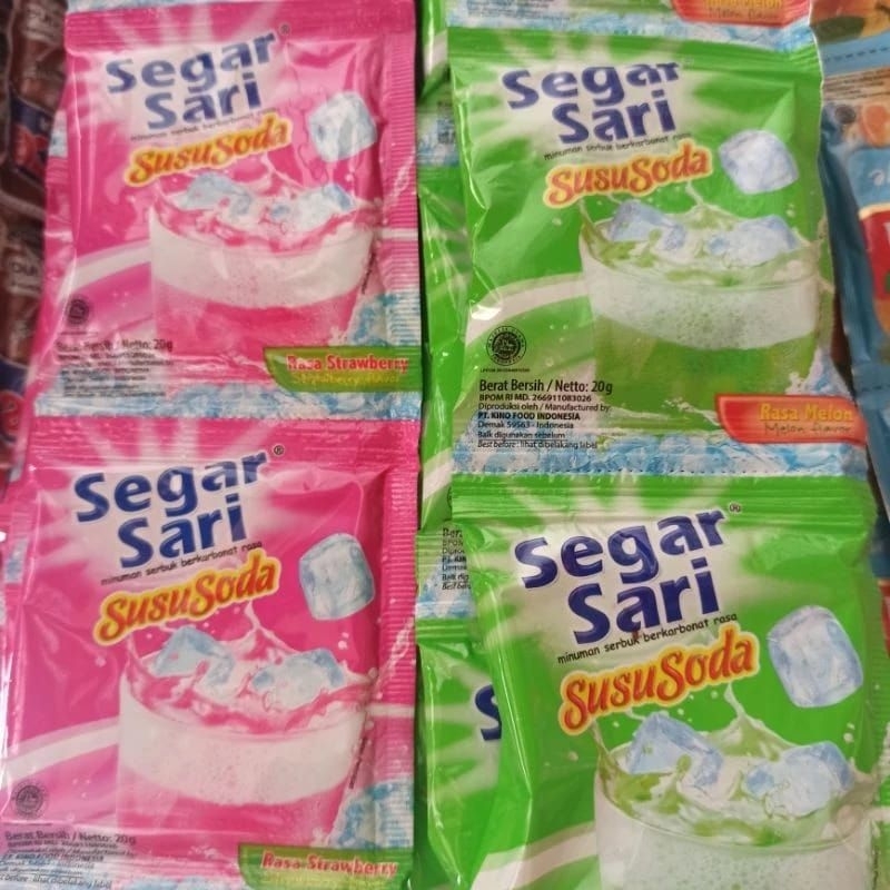 

Segar sari susu soda minuman serbuk 1renteng isi 10sachet