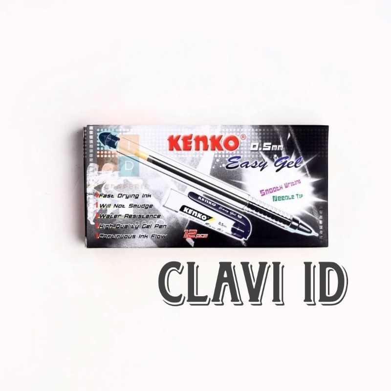 

8114/(12PCS)Pulpen Kenko Easy Gel/Pen Kenko Easy Gel/Pena Kenko Easy Gel 0.5mm