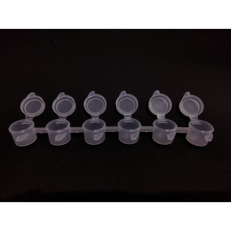 

TEMPAT CAT PLASTIK | POT CAT PLASTIK | CUP CAT PLASTIK RENTENG TEBAL 3ml & 5ml