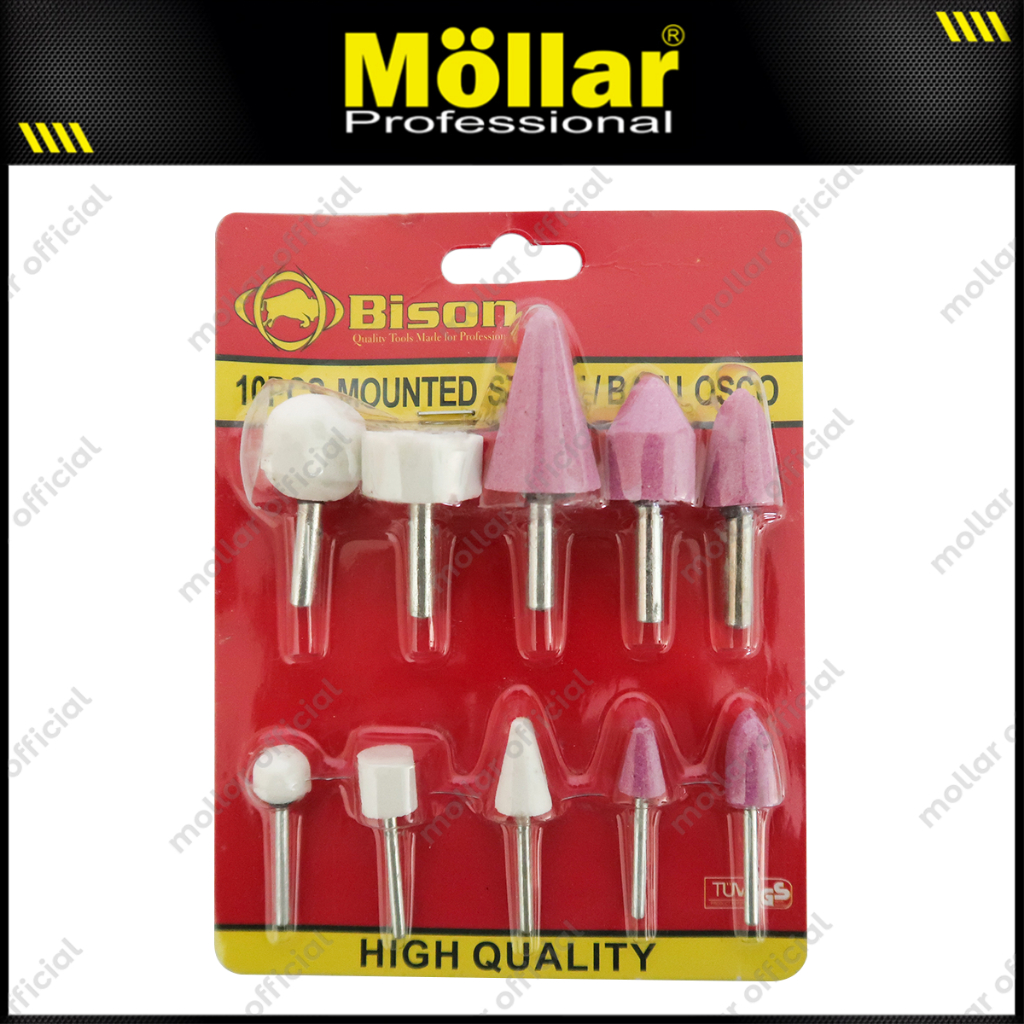 BISON Batu Osco Set 10 Pcs Batu Gerinda Mini Grinder Mounted Stone