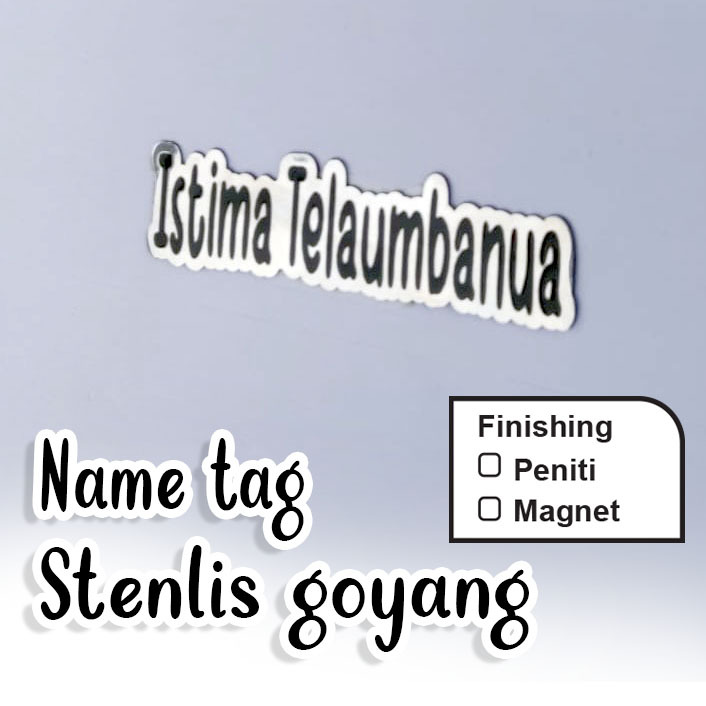 

Name Tag Ukir / Nama Dada Ukir dalam dan Goyang