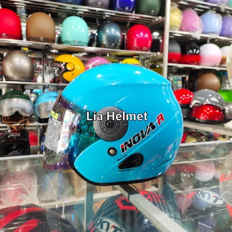 helm BMC Inova R solid Light Blue / Helm Half face BMC Inova R polos Light Blue