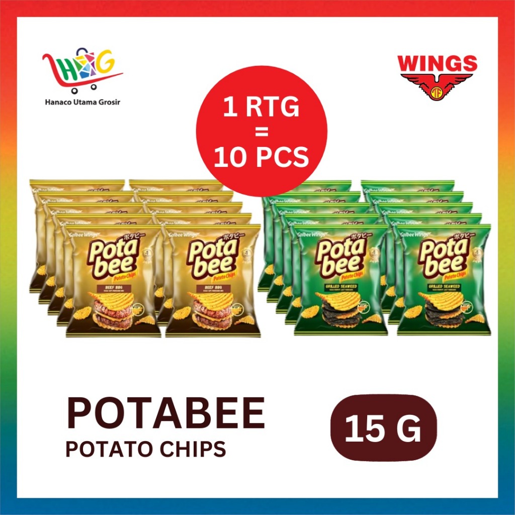 

PotaBee Snack Kentang Medium Size 10 x 15 gr [ 1 RTG ]