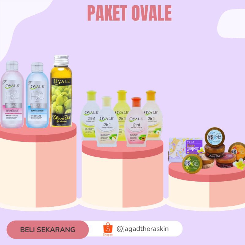 (COD) OVALE 2IN1 FACIAL LOTION TONER | 60 ML 100ML 200ML | OVALE OLIVE OIL 100ML | OVALE FACE PAPER 