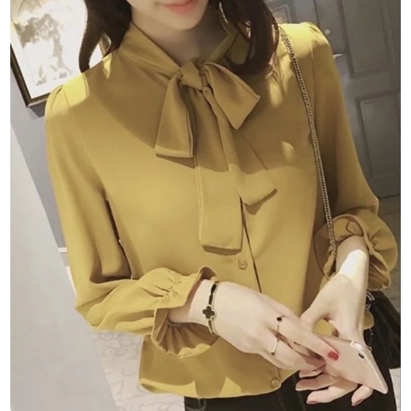 BAJU ATASAN WANITA/ATASAN BLOUSE WANITA STYLE KOREA