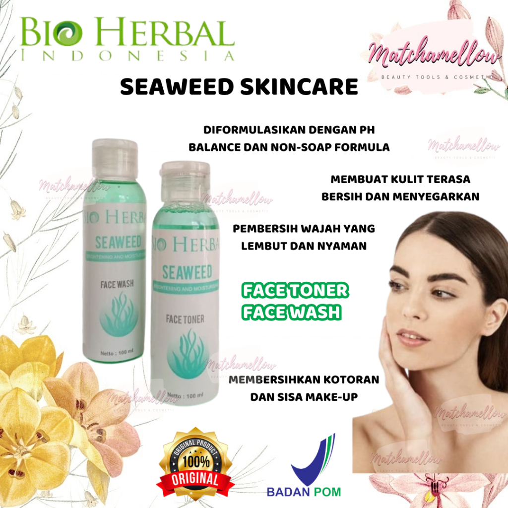 MATCHA  BIO HERBAL SEAWEED SKINCARE - FACE WASH TONER