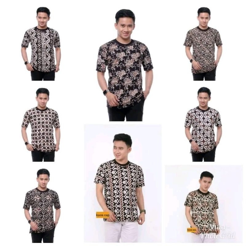 Kaos Batik Cap Lengan Pendek - Naira Batik