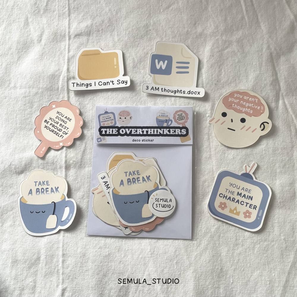 

The Overthinkers | Mental Health Awareness | Die Cut Sticker - Semula Studio