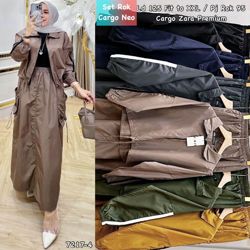 Setelan Rok Cargo Chinos/ set Zolaqu  / Set CARGO NEO
