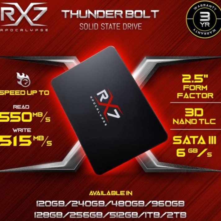 Jual SSD RX7 128GB GARANSI RESMI 3THN