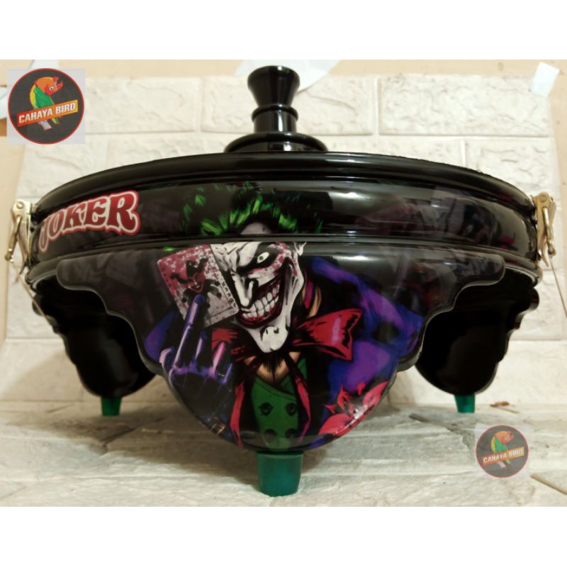 TEBOK KANDANG LOVEBIRD PVC SEMOK MOTIF JOKER
