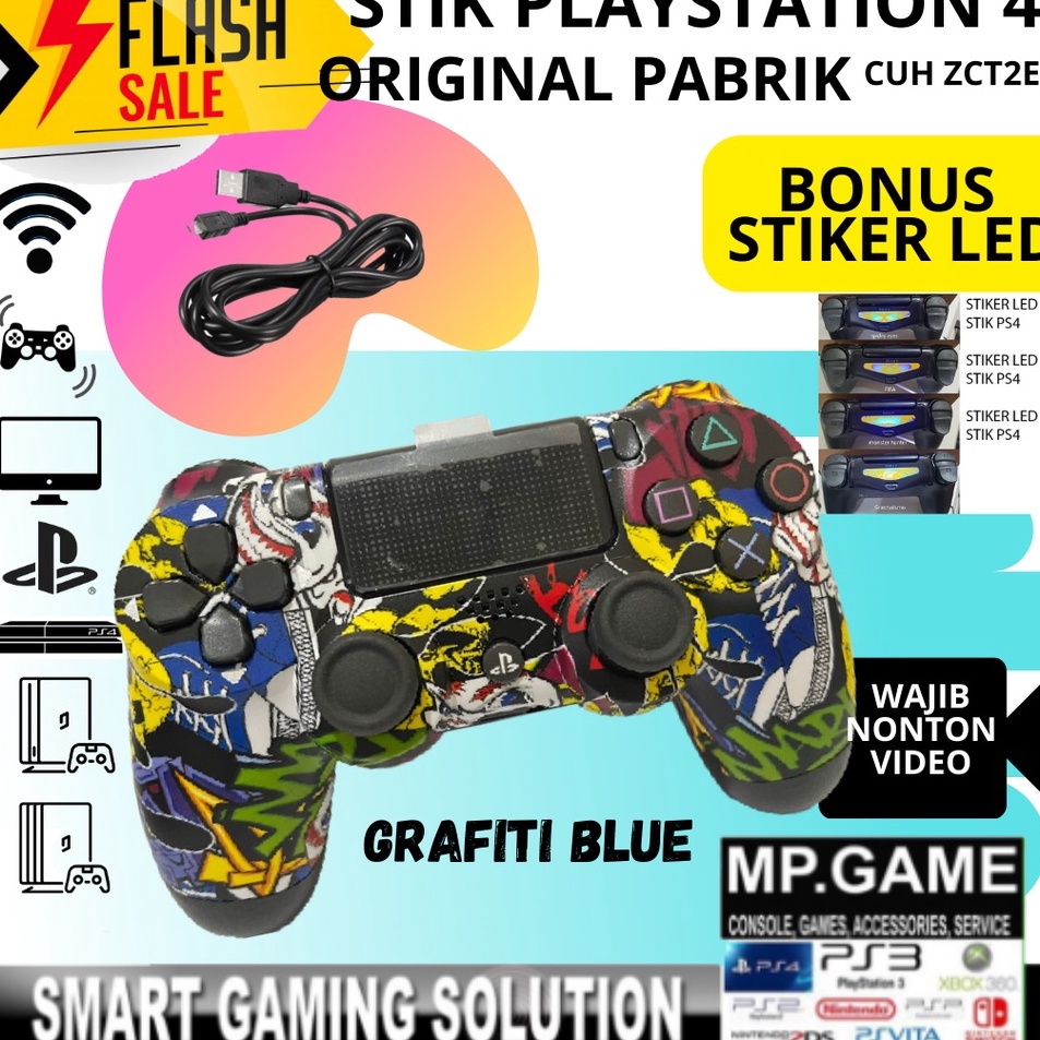 Sale Stik Stik PS4 Wireless Limited OP + Kabel Charger Grafiti Edition