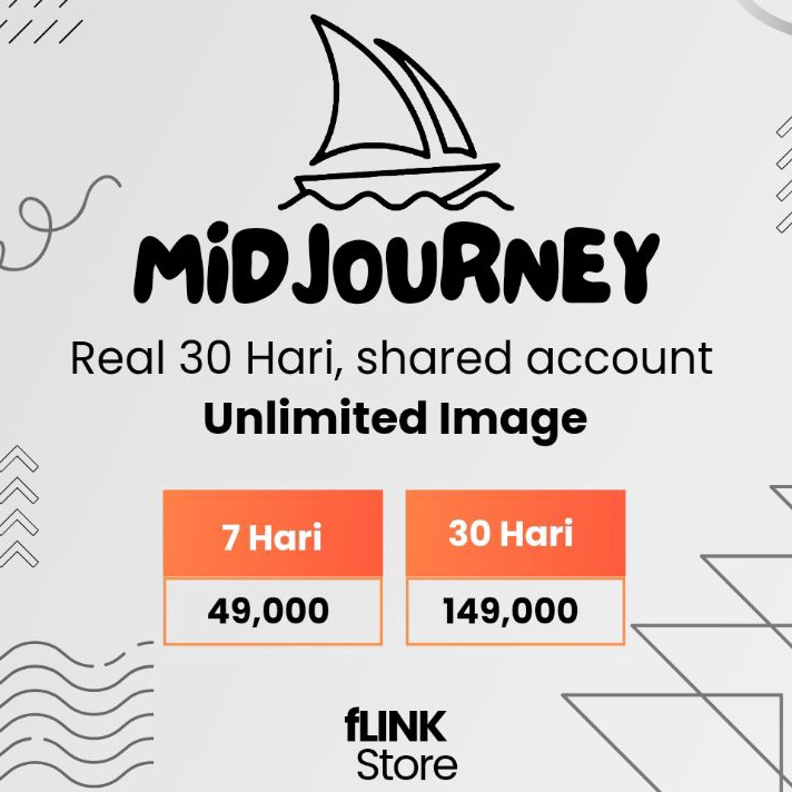 Harga Murah MIDJOURNEY PREMIUM UNLIMITED 30 HARI RESMI