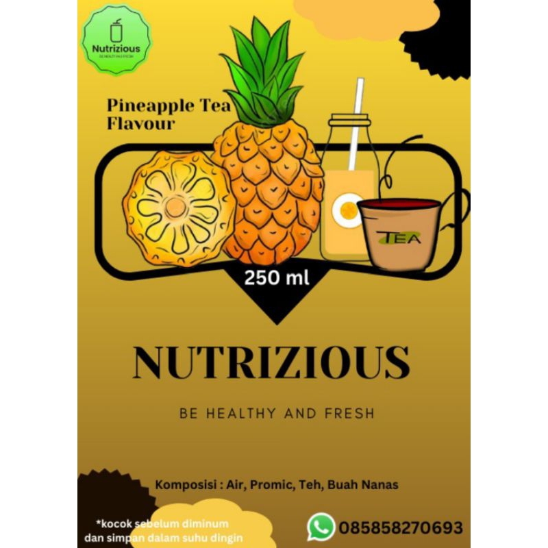 

NUTRIZIOUS Minuman Probiotik Rasa Teh Nanas 250 ml