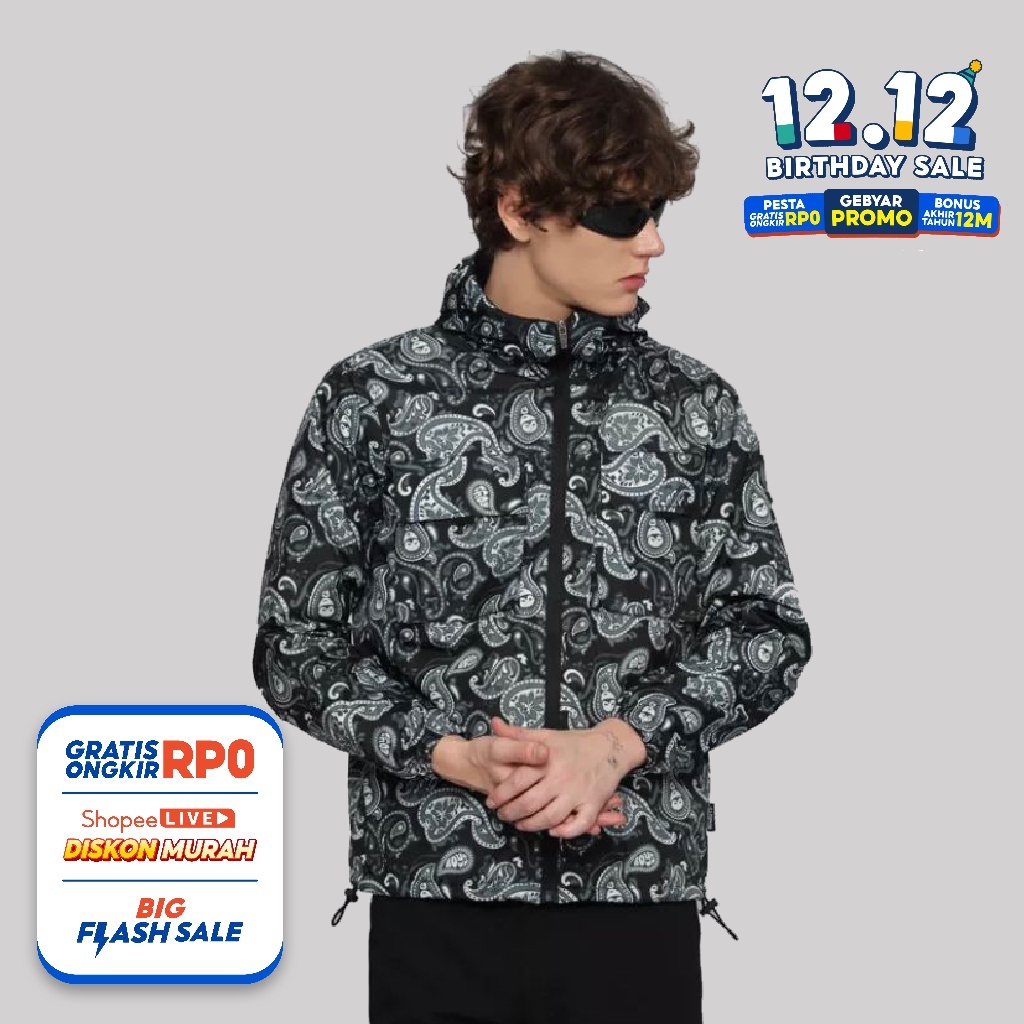 Bdgboys Jacket Paisley Black