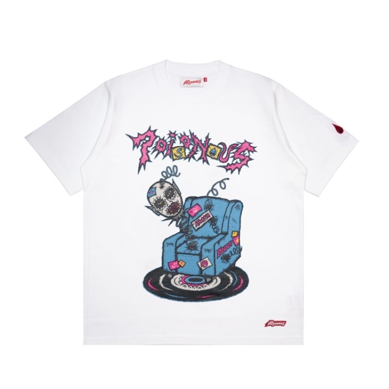 POISONOUS - RHYM PLEASURE WHITE Tshirt