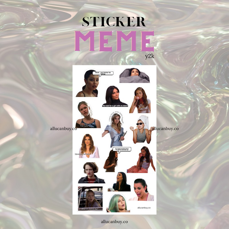 

ALLUCANBUY - STICKER MEME AESTHETIC Y2K