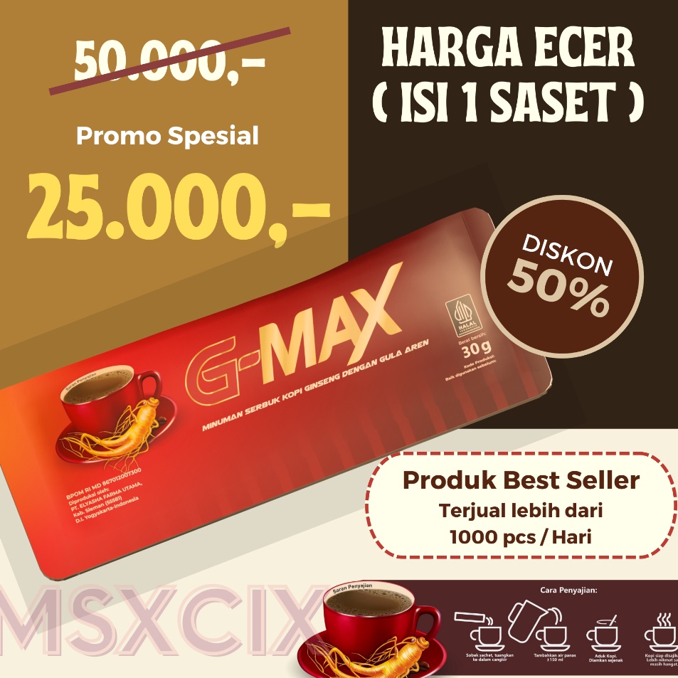 

Diskon HARGA ECER 1 SASET KOPI GMAX MENINGKATKAN SETAMINA DAN ENERGI DALAM BERHUBUNGANBADAN