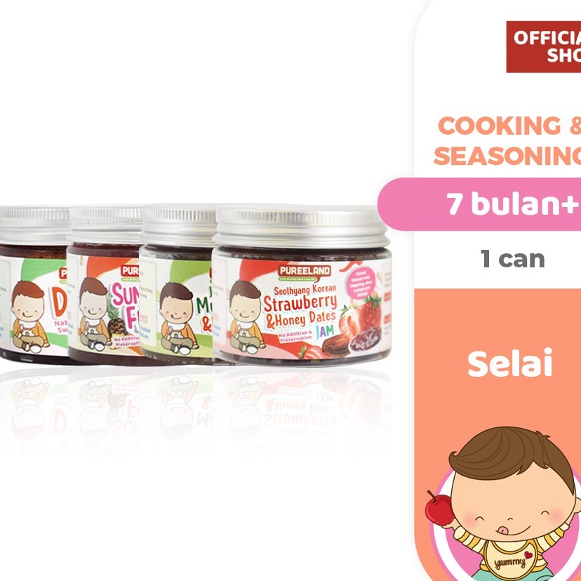 

Pasti Murah Pureeland Natural Baby Jam / Selai MPASI / No Added Sugar & Preservatives