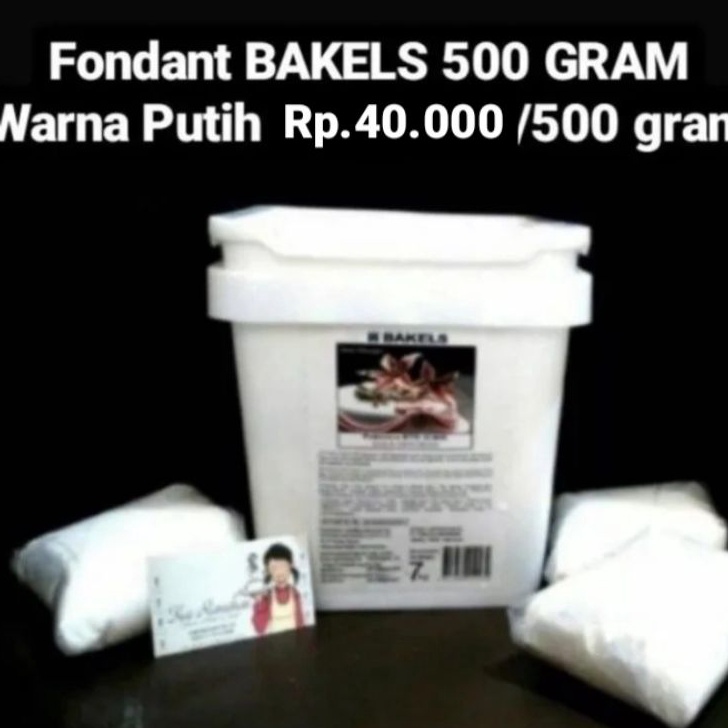 

Grosir FONDANT BAKELS 500 GRAM WARNA PUTIH