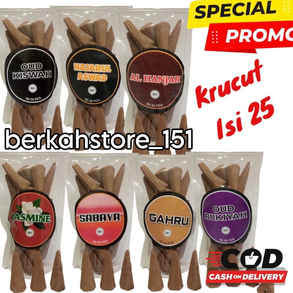 berkualitas Dupa krucut 25pcs buhur kerucut aromaterapi wewangian dupa arab pengharum ruangan bukhur
