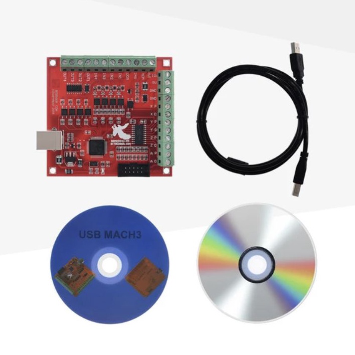 Stok Banyak Termurah CNC USB MACH3 100Khx Breakout Board Mach3 Board 4 Axis Interface Driver Motion 