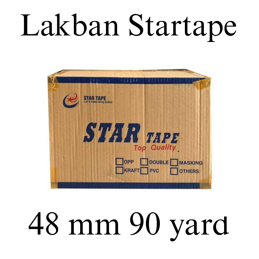 

Lakban OPP 48mm 90yard bening coklat merk star tape