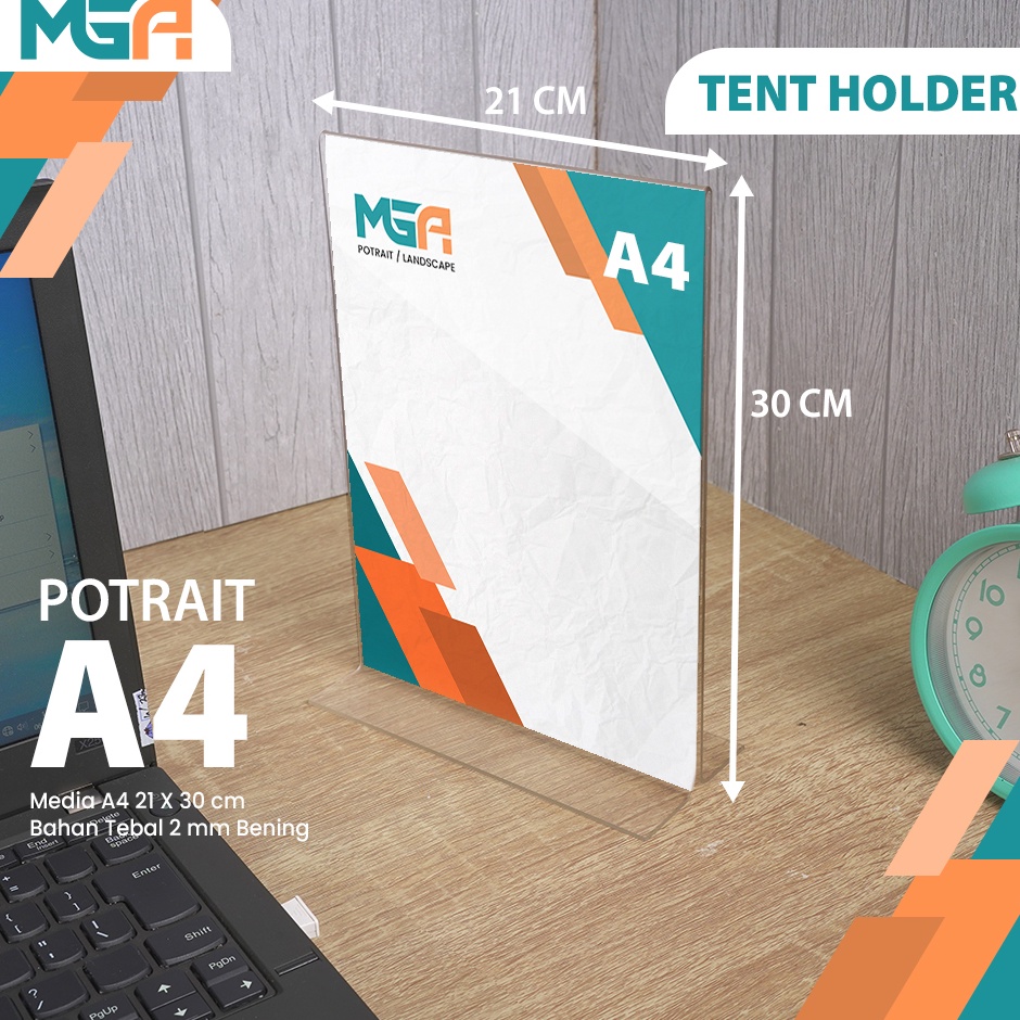 

Terlaku. TEMPAT BROSUR STAND 2MM / TENT HOLDER / TENT CARD AKRILIK UKURAN A4 PORTRAIT 2 SISI Ready Stock