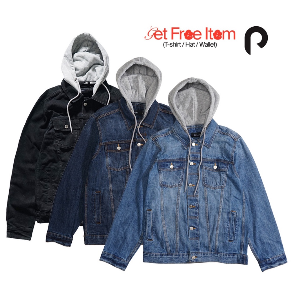 ✪ Produk Keren Port Replay - Jacket Hoodie Denim - Origin