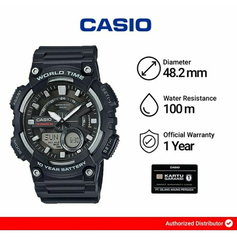 Jam Tangan Pria Casio AEQ110W / AEQ-110W Digital