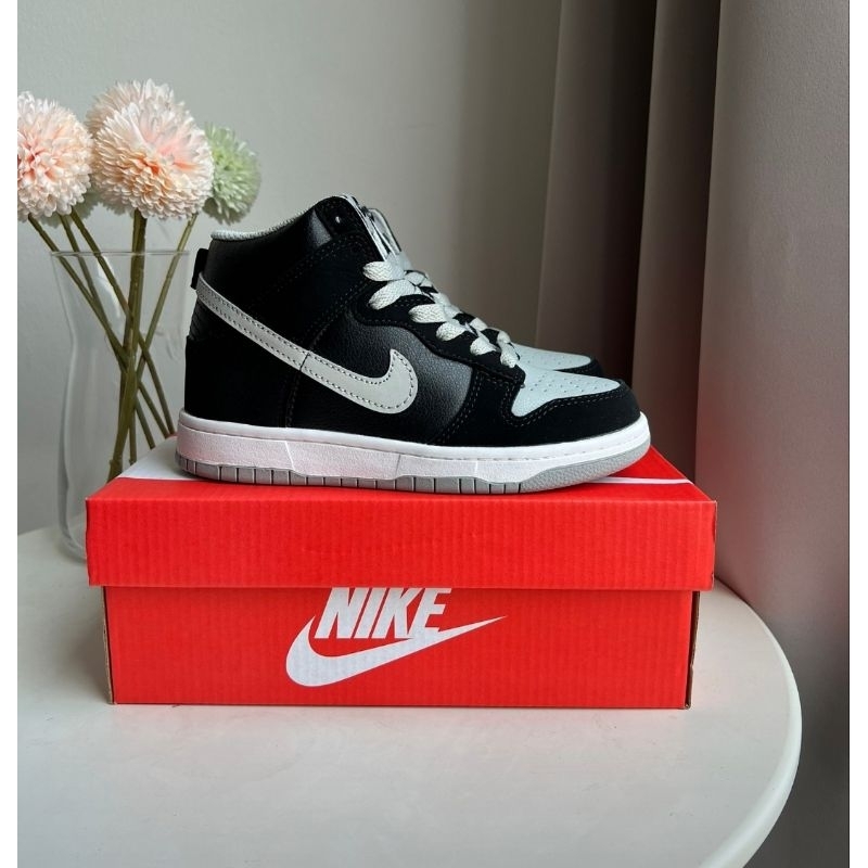 Sepatu Anak Nike SB Dunk Kids High Retro Laser Black Grey 100% Authentic Shoes