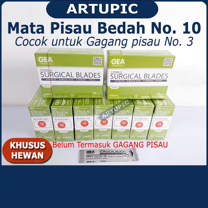 

Mata Pisau Bedah Nomer 10 untuk Ternak Surgical Blade Bisturi Scalpel Bedah Operasi