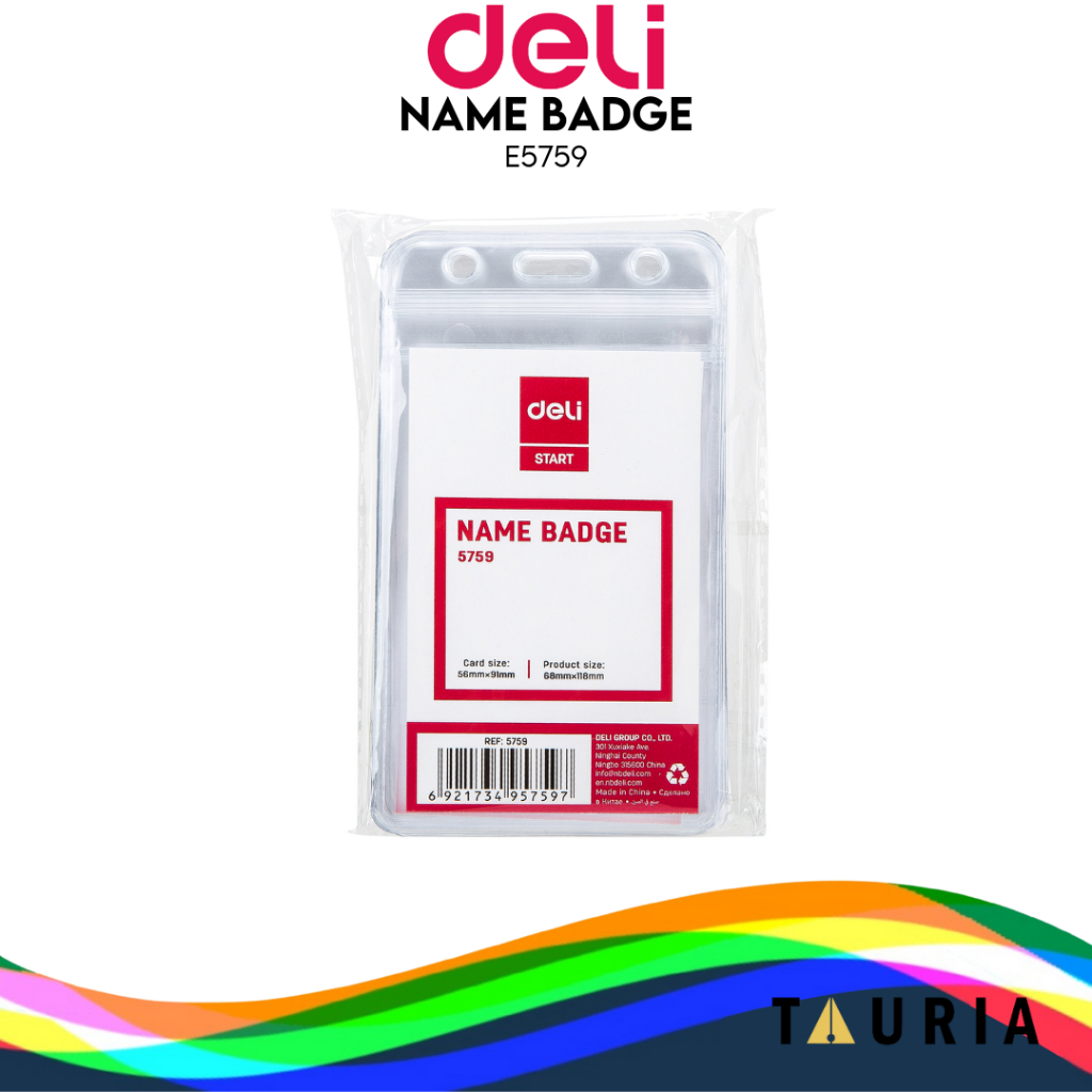 

Deli Name Badge / ID Card Holder Anti Air E5759 (1 Pack 10 Pcs)