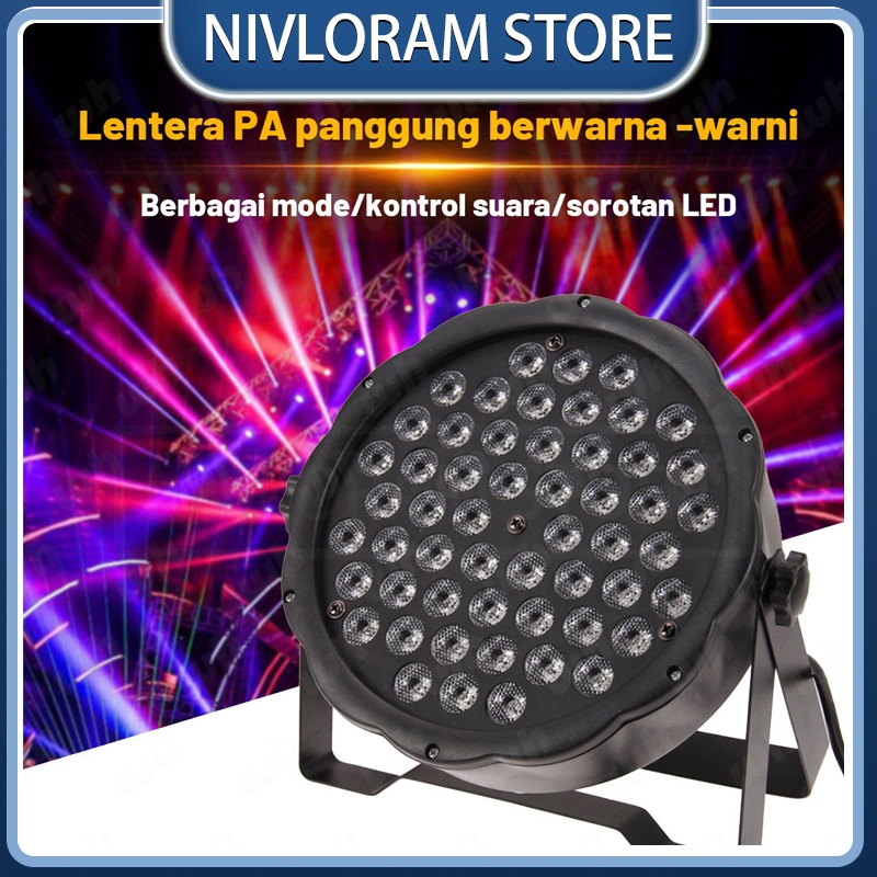 Lampu panggung LED dengan kontrol suara warna-warni 36 buah 18 buah lampu par lampu par pertunjukan 