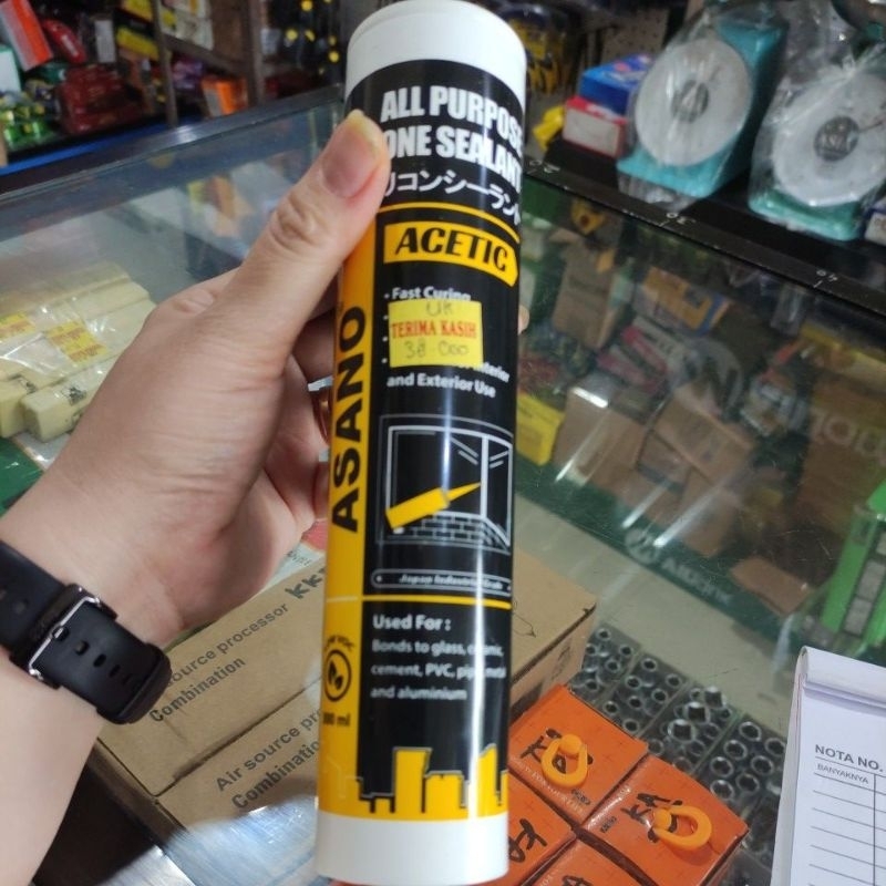 

lem kaca hitam/black lem super silicone /lem silikon tembak hitam 280ml