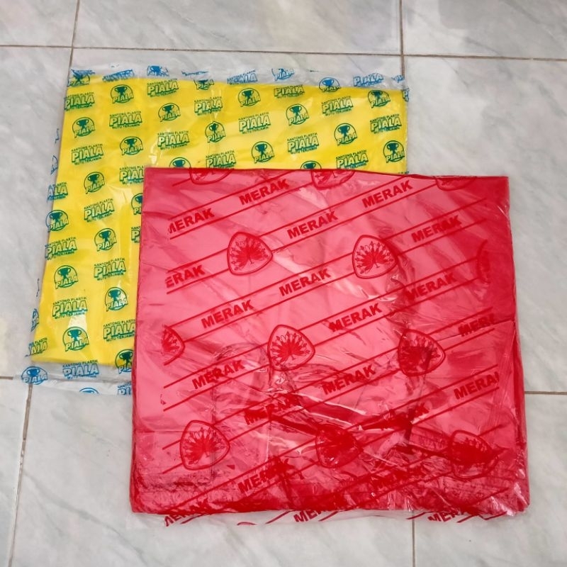 plastik kresek HDPE merah dan kuning besar jumbo kantong kresek warna warni / Tas HDPE besar / plast