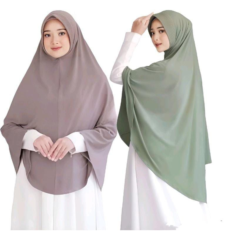 Hijab Bergo Hamidah Jumbo XL Bahan Spandek Jersey / Hijab Sport Jumbo / Jilbab Instan Jumbo / Bergo 