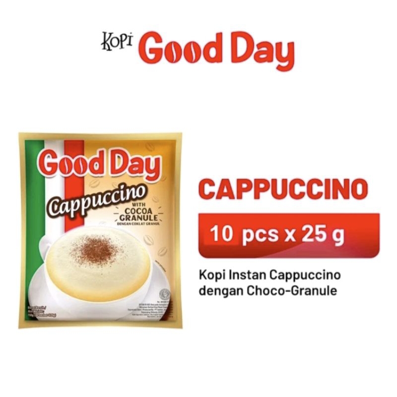 

GOOD DAY CAPUCINO 1 RENTENG isi 10 sachet
