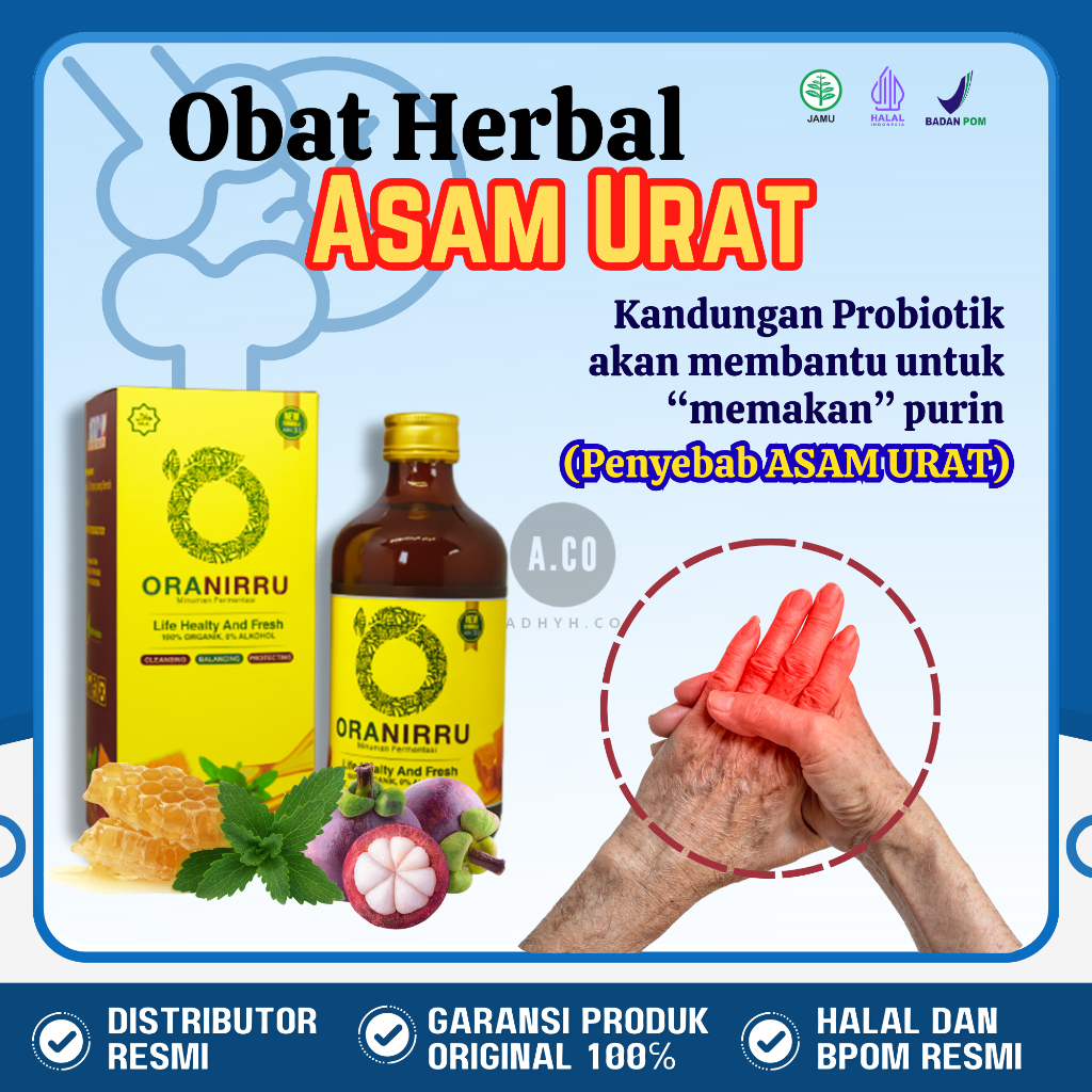ORANIRRU Obat Herbal Asam Urat Tinggi Dan Kolesterol Nyeri Sendi Flu Tulang Paling Ampuh Original 10
