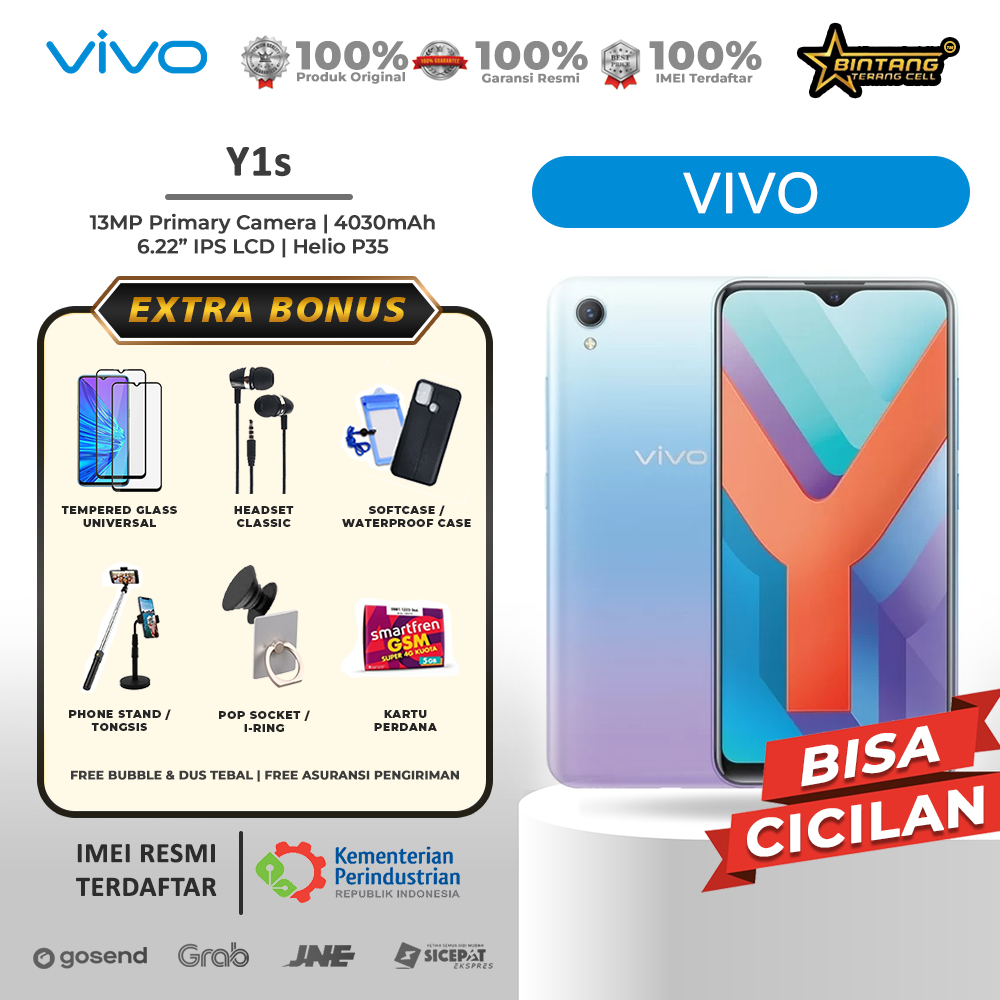Vivo y1s Y1s ram 2/32 vivo y01a y01 ram 2/32 vivo y02 Y02 ram 3/32gb y02t ram 4/64gb garansi resmi