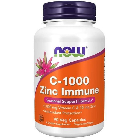 NOW Foods C 1000 Zinc Immune Vitamin C 1000 mg N Zinc 15 mg 90 caps