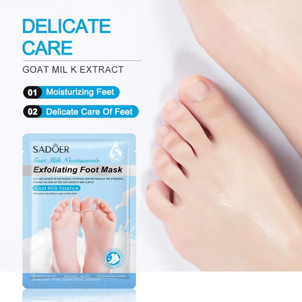 [ COD ] Efero Foot Mask Masker Kaki Perawatan kaki Tumit Pecah dan Kering Pengelupas Kulit Mati