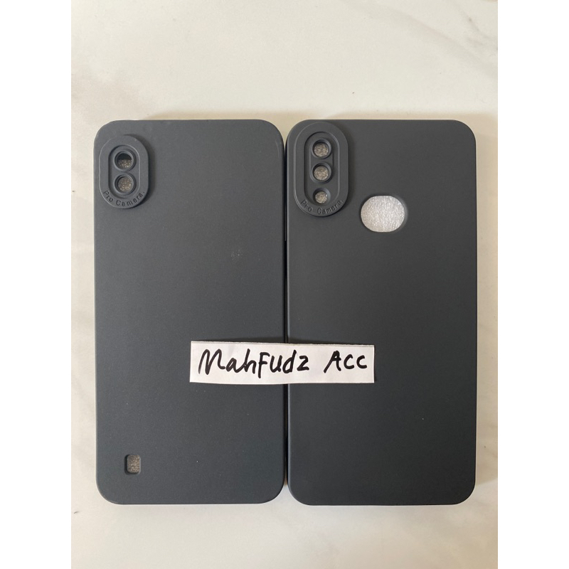 SOFTCASE FULL BLACK SAMSUNG A10/M10/A10S CASE MACARON PRO CAMERA HITAM POLOS